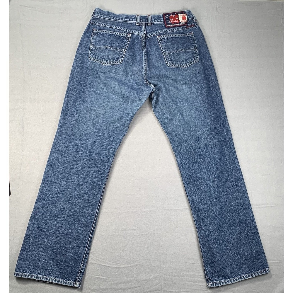 Lucky Brand Jeans Women 14/32 Blue Low Rise Bootleg Button Fly 159 Made in USA - Picture 5 of 10